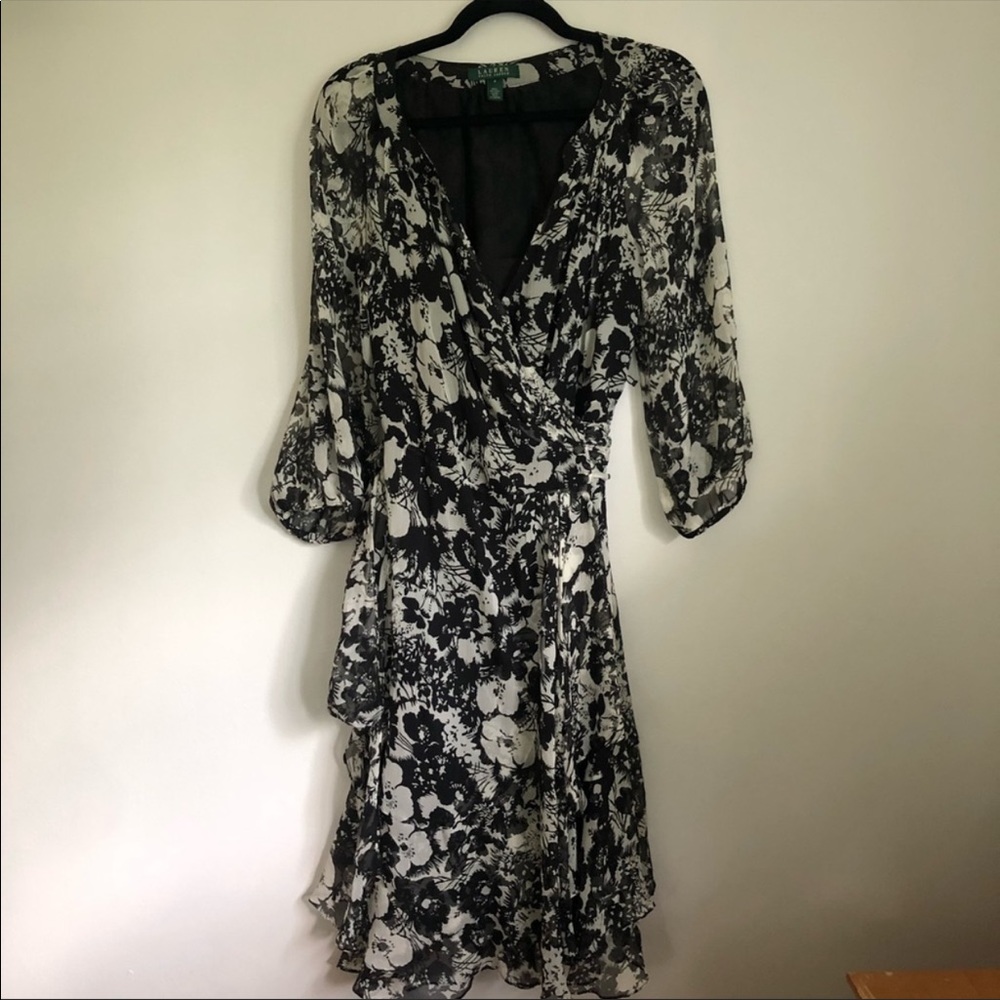 100% SILK RALPH LAUREN MIDI TEA DRESS